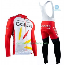 Maillot Cyclisme Hiver + Collant à Bretelles 2020 Cofidis Pro Team N001